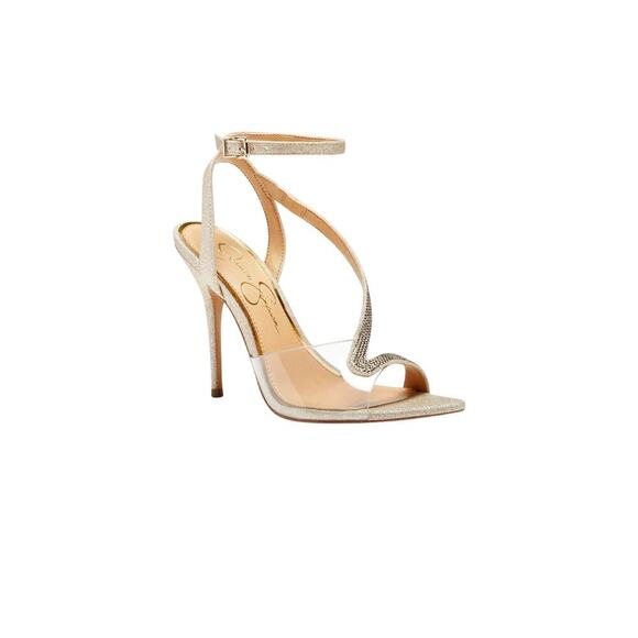 NWOT-JESSICA SIMPSON Womens Glitter Pointy Toe Stiletto Dress Sandals. Size 10M - Picture 3 of 8